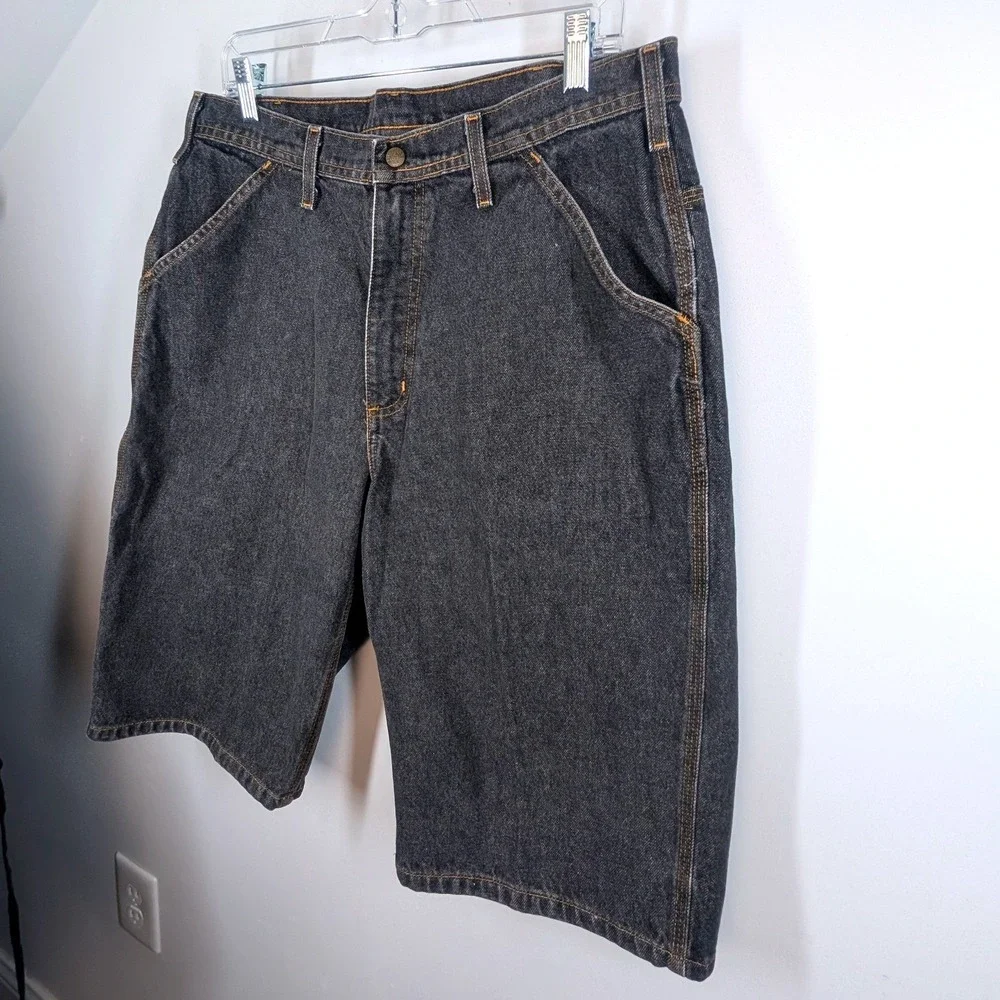 Vintage‎ Polo Jeans Company Ralph Lauren Carpenter Shorts Size 33 Black Denim